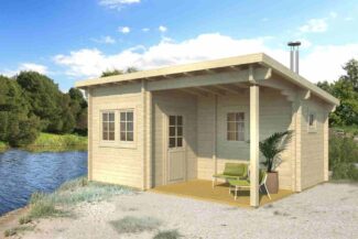 Drvena sauna Sami 70 mm sa terasom